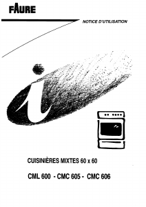 Mode d’emploi Faure CMC606W Cuisinière