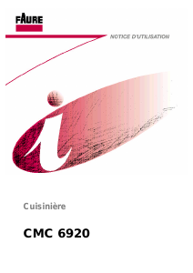 Mode d’emploi Faure CMC6920W Cuisinière