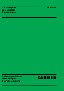 Bedienungsanleitung Zanker ZKS0245X Geschirrspüler