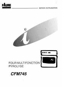 Mode d’emploi Faure CFM745W Four