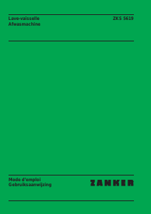 Mode d’emploi Zanker ZKS5619B Lave-vaisselle