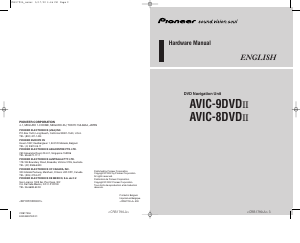 Bruksanvisning Pioneer AVIC-8DVD II Bilnavigator