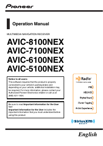 Bruksanvisning Pioneer AVIC-6100NEX Bilnavigator