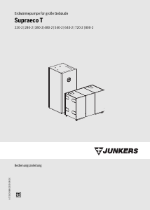 Bedienungsanleitung Junkers Supraeco T 800-2 Wärmepumpe