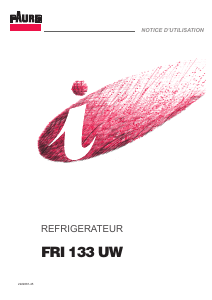 Mode d’emploi Faure FRI133UW/2 Réfrigérateur