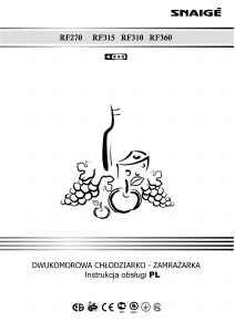 Instrukcja Snaigė RF270 Lodówko-zamrażarka