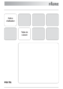 Mode d’emploi Faure FGS751IN Table de cuisson