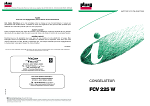 Mode d’emploi Faure FCV225W Congélateur