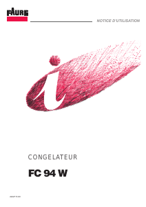 Mode d’emploi Faure FC94W Congélateur