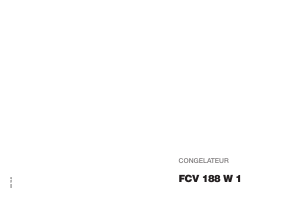 Mode d’emploi Faure FCV188W1 Congélateur