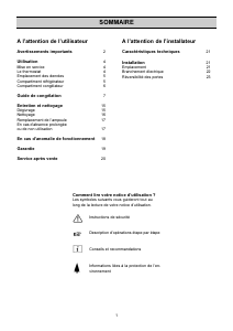 Mode d’emploi Faure FRD293AW Réfrigérateur combiné