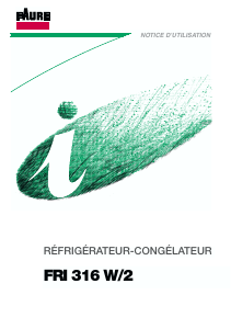 Mode d’emploi Faure FRI316W/2 Réfrigérateur combiné