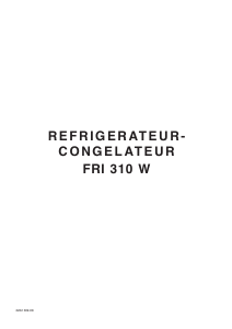 Mode d’emploi Faure FRI310W Réfrigérateur combiné