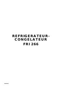 Mode d’emploi Faure FRI266W Réfrigérateur combiné