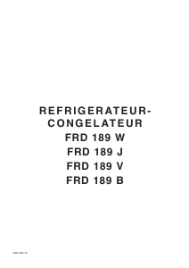 Mode d’emploi Faure FRD190V Réfrigérateur combiné
