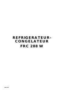 Mode d’emploi Faure FRC288W Réfrigérateur combiné