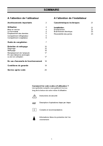 Mode d’emploi Faure FRD241W Réfrigérateur combiné