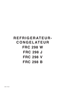 Mode d’emploi Faure FRC298V Réfrigérateur combiné