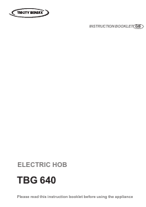 Handleiding Tricity Bendix TBG640WH Kookplaat