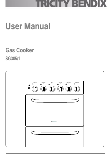 Manual Tricity Bendix SG305/1SN Range