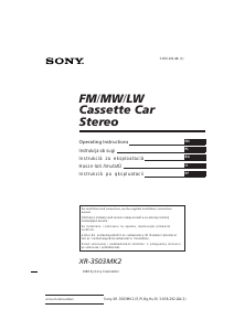 Handleiding Sony XR-3503MK2 Autoradio
