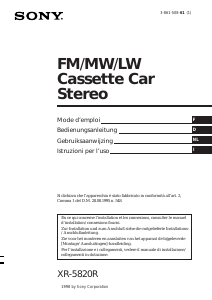 Mode d’emploi Sony XR-5820R Autoradio