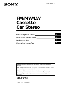 Manual Sony XR-1300R Auto-rádio