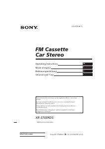 Manuale Sony XR-3700RDS Autoradio