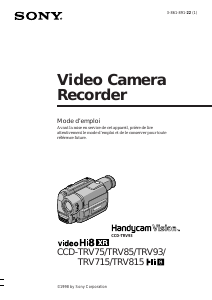 Mode d’emploi Sony CCD-TRV85 Caméscope