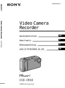 Manual Sony CCD-CR1E Camcorder