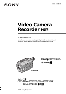 Mode d’emploi Sony CCD-TRV88 Caméscope