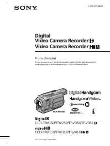 Mode d’emploi Sony CCD-TRV118 Caméscope
