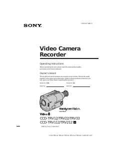 Bruksanvisning Sony CCD-TRV33 Videokamera