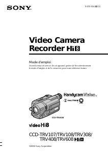 Mode d’emploi Sony CCD-TRV308 Caméscope