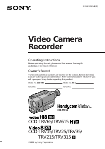 Handleiding Sony CCD-TRV25 Camcorder