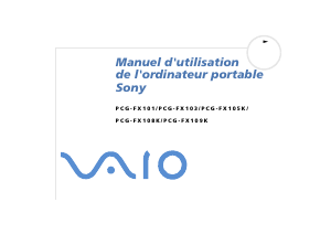 Mode d’emploi Sony Vaio PCG-FX200 Ordinateur portable