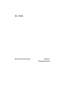 Bedienungsanleitung Voss-Electrolux IEL7025-RF Backofen