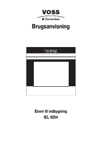 Brugsanvisning Voss-Electrolux IEL9254-AL Ovn