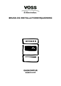 Brugsanvisning Voss-Electrolux GGB5410-HV Komfur