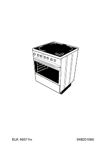 Brugsanvisning Voss-Electrolux ELK4657-HV Komfur