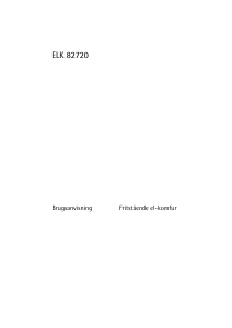 Brugsanvisning Voss-Electrolux ELK82720HV Komfur