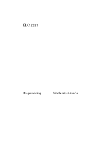 Brugsanvisning Voss-Electrolux ELK12321HV Komfur
