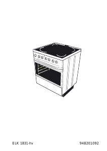 Brugsanvisning Voss-Electrolux ELK1831-HV Komfur