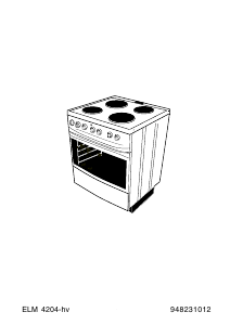 Brugsanvisning Voss-Electrolux ELM4204-HV Komfur
