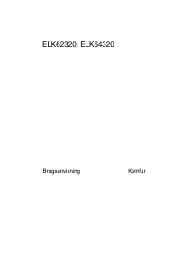 Brugsanvisning Voss-Electrolux ELK6320HV Komfur