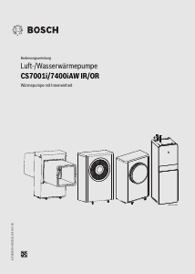 Bedienungsanleitung Bosch CS7001iAW 5 ORMB-S Wärmepumpe