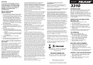 Manual de uso Pelican 3310pl Linterna