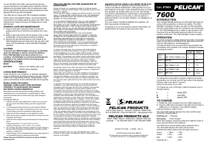 Manual de uso Pelican 7600 Linterna