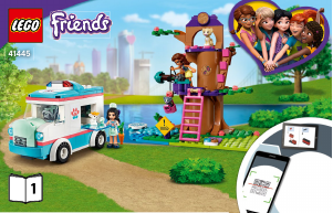 Manual Lego set 41445 Friends Vet clinic ambulance