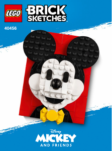 Manual Lego set 40456 Brick Sketches Mickey Mouse
